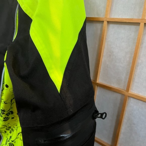 Joe Rocket Women's Small Yellow & Black Motorcycle Jacket with Removable Armor - Picture 3 of 4